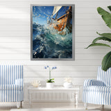 Sailboat Dynamic Contrasts - Boat Sailing Canvas Wall Art