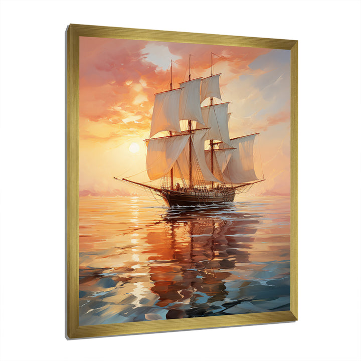 Sailboat Ethereal Waters I - Boat Sailing Canvas Wall Art