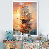 Sailboat Ethereal Waters I - Boat Sailing Canvas Wall Art