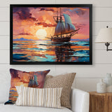 Sailboat Fluid Horizons I - Boat Sailing Canvas Wall Art
