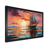 Sailboat Fluid Horizons I - Boat Sailing Canvas Wall Art