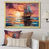 Sailboat Fluid Horizons I - Boat Sailing Canvas Wall Art