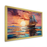 Sailboat Fluid Horizons I - Boat Sailing Canvas Wall Art