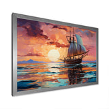 Sailboat Fluid Horizons I - Boat Sailing Canvas Wall Art