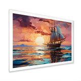 Sailboat Fluid Horizons I - Boat Sailing Canvas Wall Art