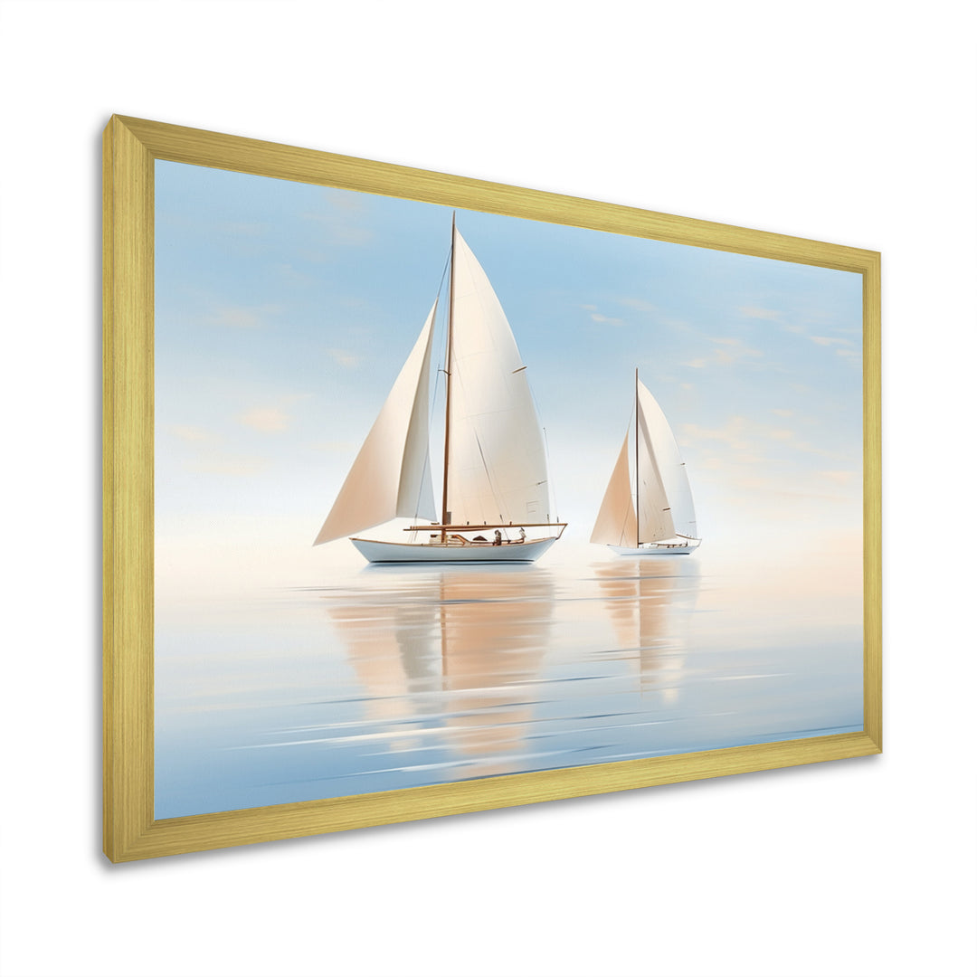 Sailboat Harmonious Tides I - Boat Sailing Canvas Wall Art