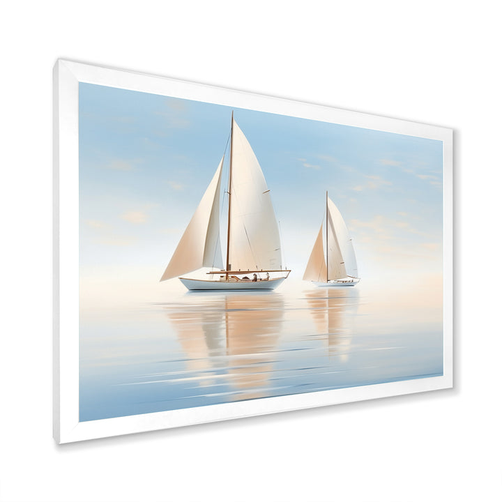 Sailboat Harmonious Tides I - Boat Sailing Canvas Wall Art