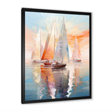 Minimalism Sailboat Rhythms IX - Transportation Canvas Wall Art