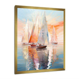 Minimalism Sailboat Rhythms IX - Transportation Canvas Wall Art