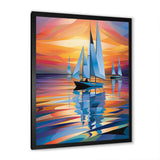 Sailboat Harmony At Sea - Boat Sailing Canvas Wall Art