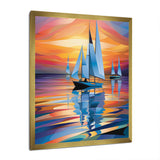 Sailboat Harmony At Sea - Boat Sailing Canvas Wall Art