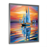 Sailboat Harmony At Sea - Boat Sailing Canvas Wall Art