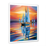 Sailboat Harmony At Sea - Boat Sailing Canvas Wall Art
