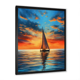 Sailboat Luminous Horizons I - Boat Sailing Canvas Wall Art