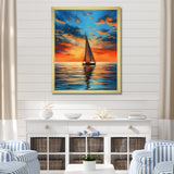 Sailboat Luminous Horizons I - Boat Sailing Canvas Wall Art