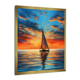 Sailboat Luminous Horizons I - Boat Sailing Canvas Wall Art