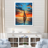 Sailboat Luminous Horizons I - Boat Sailing Canvas Wall Art