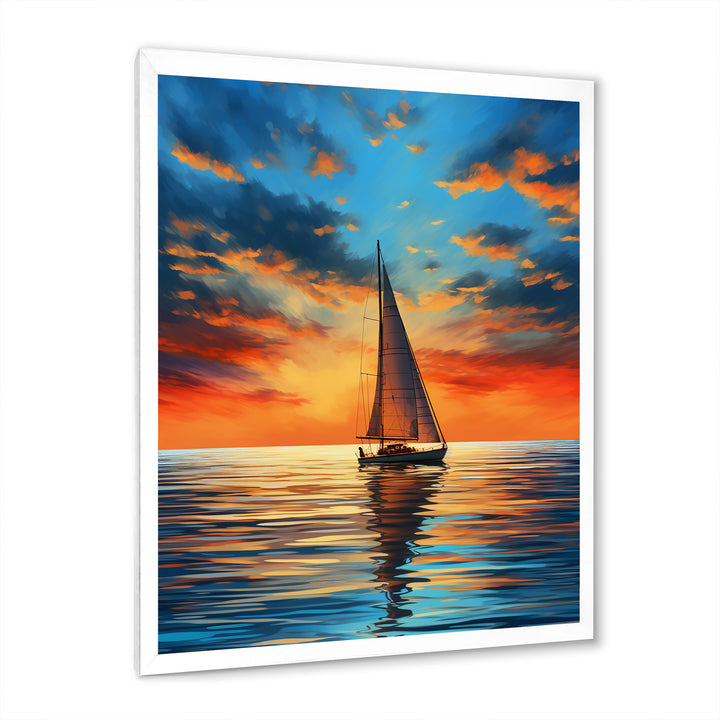 Sailboat Luminous Horizons I - Boat Sailing Canvas Wall Art