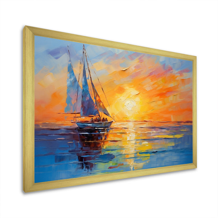 Sailboat Maritime Impressions - Boat Sailing Canvas Wall Art