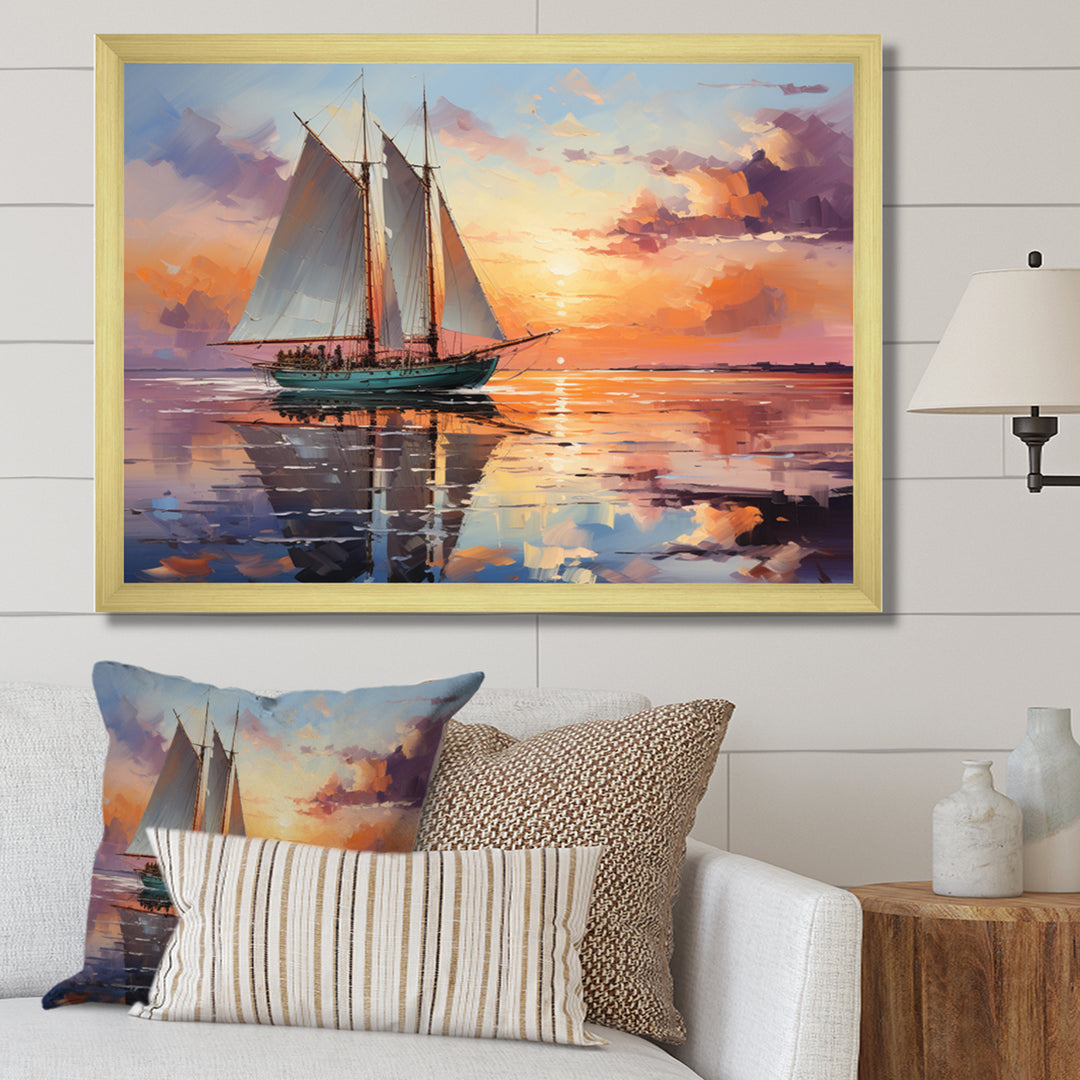 Sailboat Maritime Melody I - Boat Sailing Canvas Wall Art