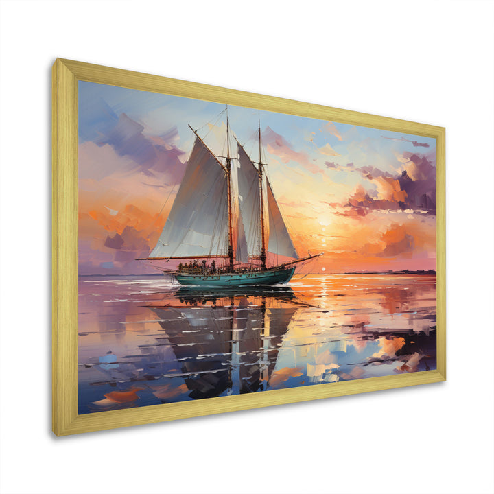 Sailboat Maritime Melody I - Boat Sailing Canvas Wall Art
