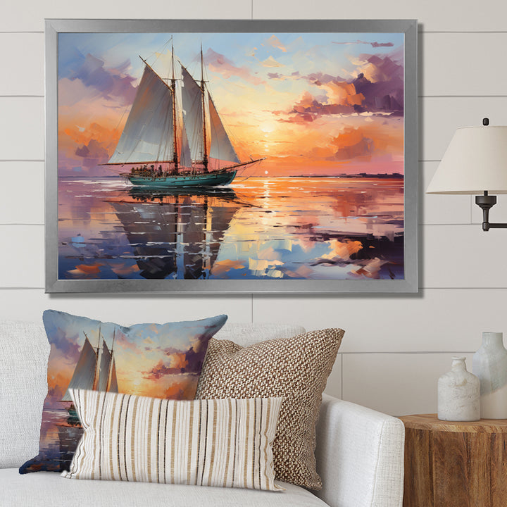 Sailboat Maritime Melody I - Boat Sailing Canvas Wall Art
