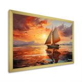 Sailboat Ocean Dance I - Boat Sailing Canvas Wall Art