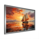 Sailboat Ocean Dance I - Boat Sailing Canvas Wall Art