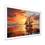 Sailboat Ocean Dance I - Boat Sailing Canvas Wall Art