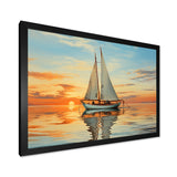 Sailboat Rhythmic Reflections I - Boat Sailing Canvas Wall Art