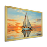 Sailboat Rhythmic Reflections I - Boat Sailing Canvas Wall Art
