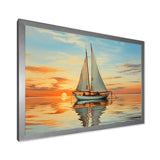 Sailboat Rhythmic Reflections I - Boat Sailing Canvas Wall Art