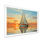 Sailboat Rhythmic Reflections I - Boat Sailing Canvas Wall Art