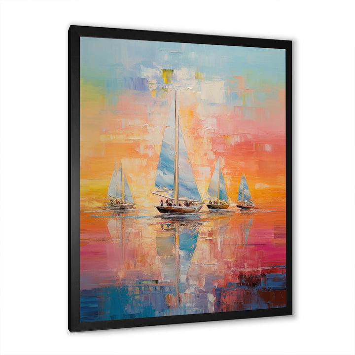 Sailboat Sail Away - Boat Sailing Canvas Wall Art