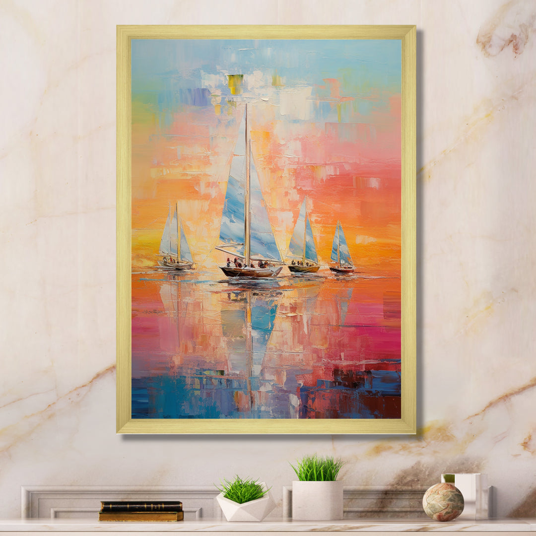 Sailboat Sail Away - Boat Sailing Canvas Wall Art