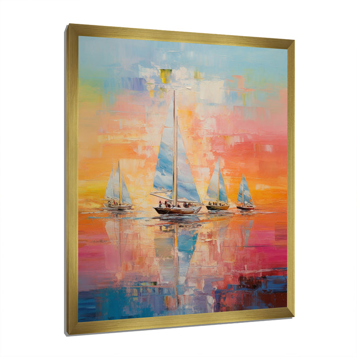 Sailboat Sail Away - Boat Sailing Canvas Wall Art