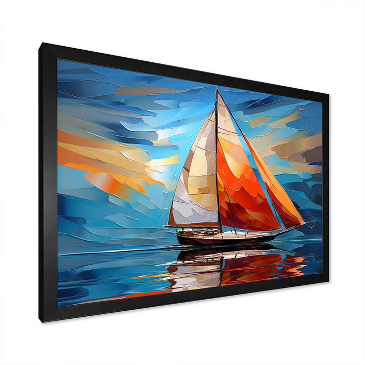 Sailboat Sailing Melodies I - Boat Sailing Canvas Wall Art
