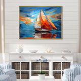 Sailboat Sailing Melodies I - Boat Sailing Canvas Wall Art