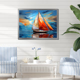 Sailboat Sailing Melodies I - Boat Sailing Canvas Wall Art