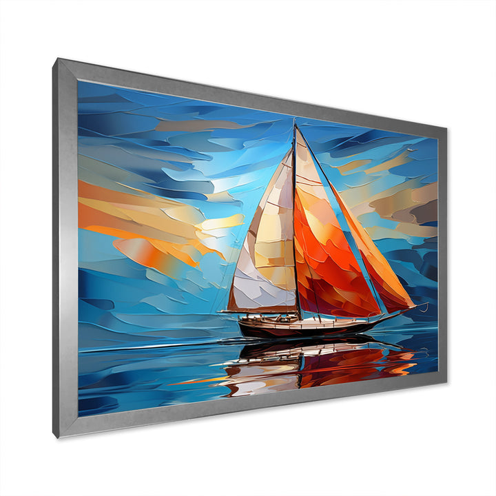 Sailboat Sailing Melodies I - Boat Sailing Canvas Wall Art