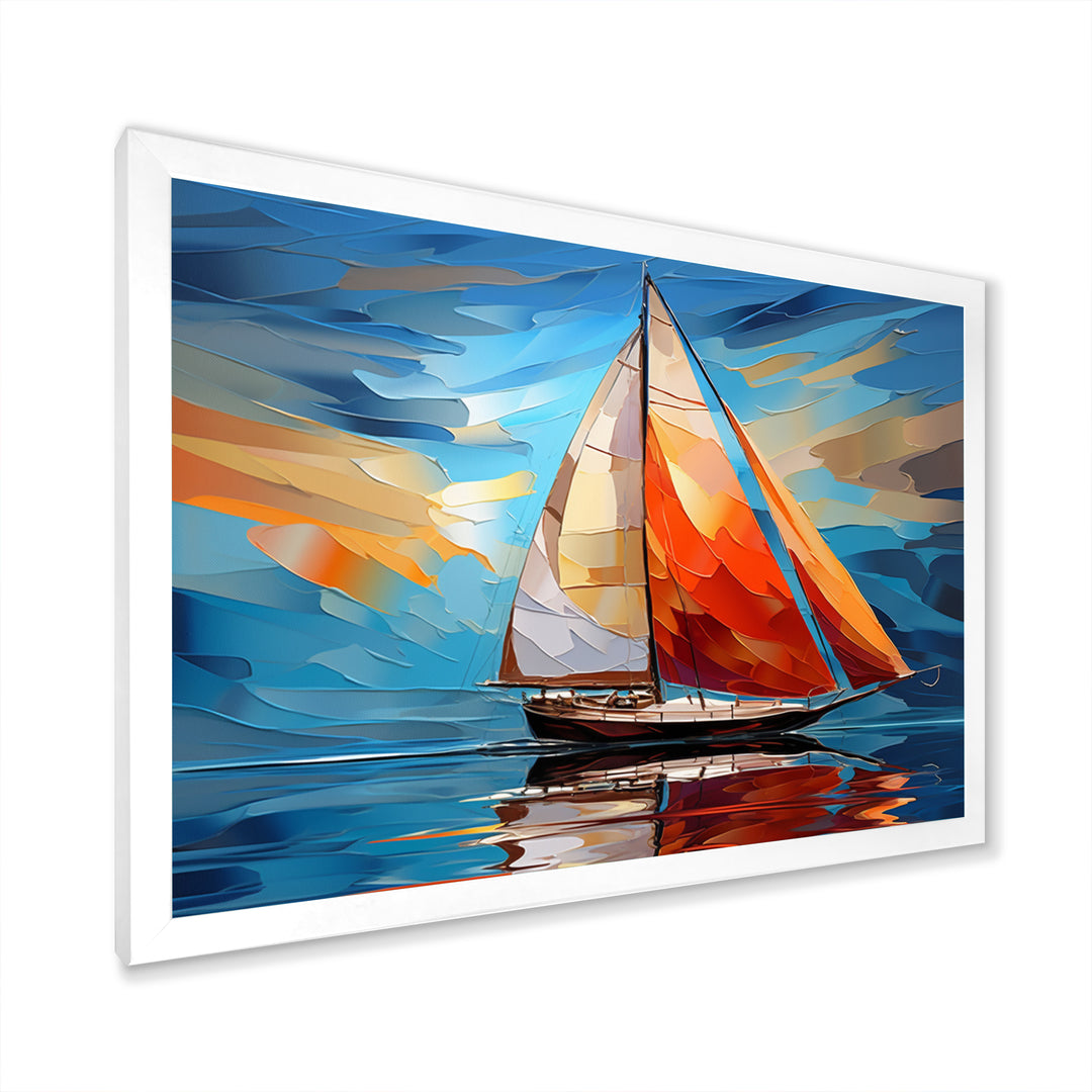 Sailboat Sailing Melodies I - Boat Sailing Canvas Wall Art