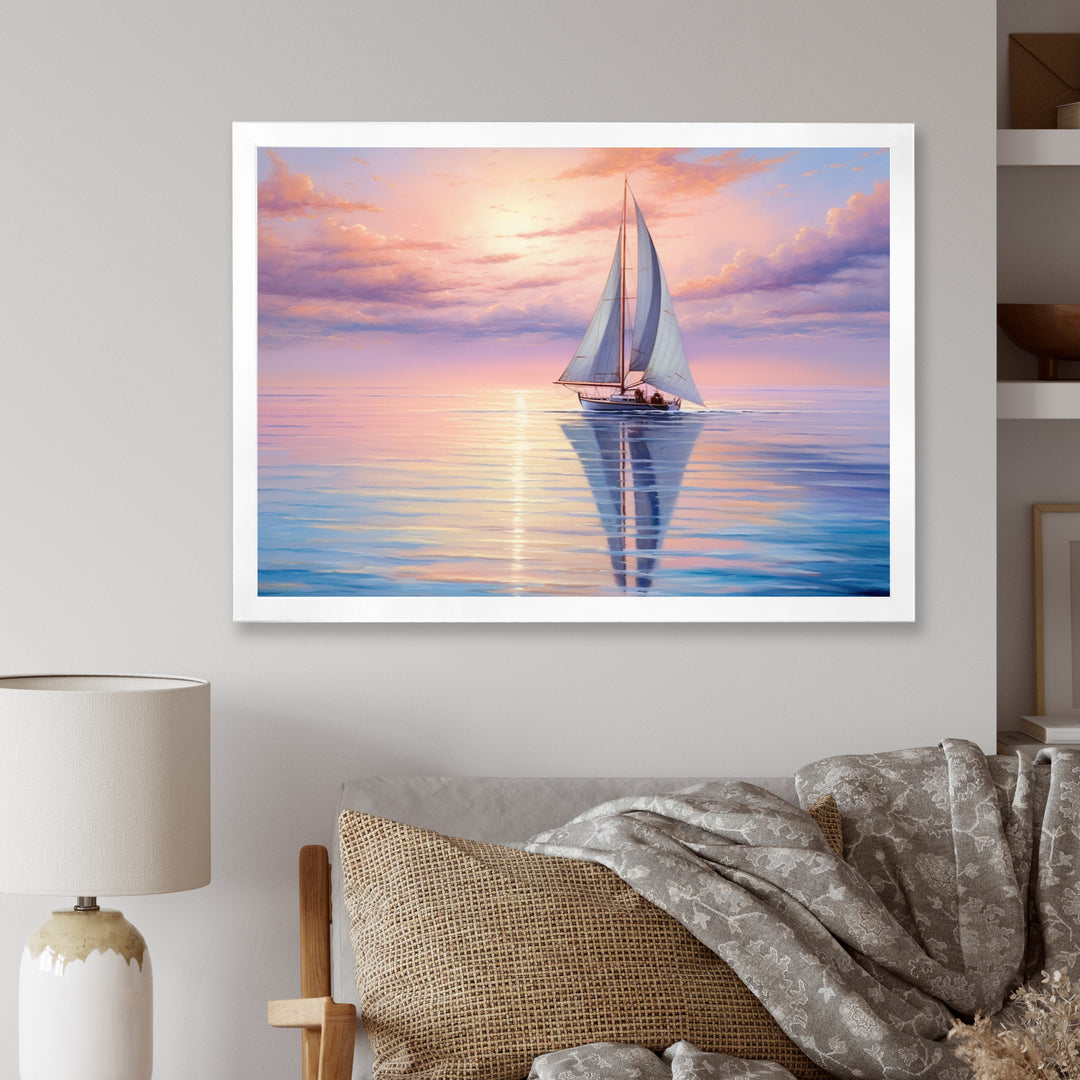 Sailboat Sailing Serenade I - Boat Sailing Canvas Wall Art