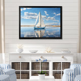 Sailboat Sailing Serenity I - Boat Sailing Canvas Wall Art