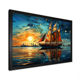 Sailboat Sailing Through Time I - Boat Sailing Canvas Wall Art