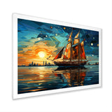Sailboat Sailing Through Time I - Boat Sailing Canvas Wall Art