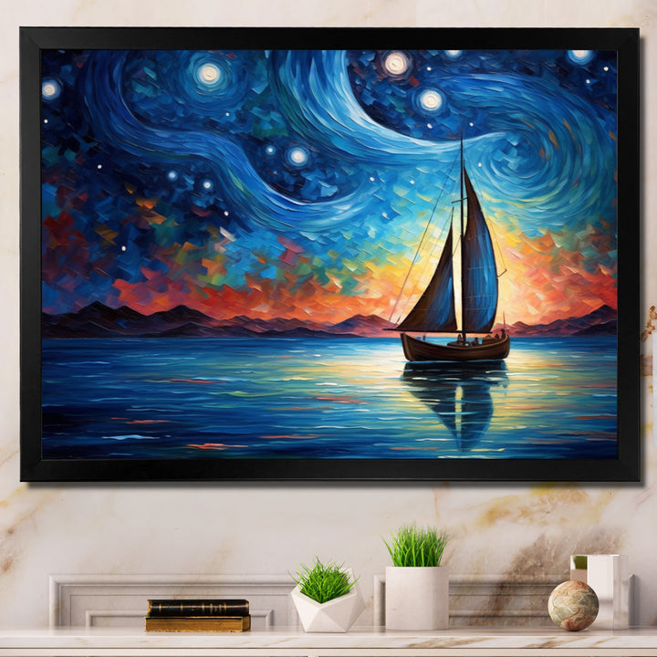 Sailboat Sailors Serenade - Boat Sailing Canvas Wall Art