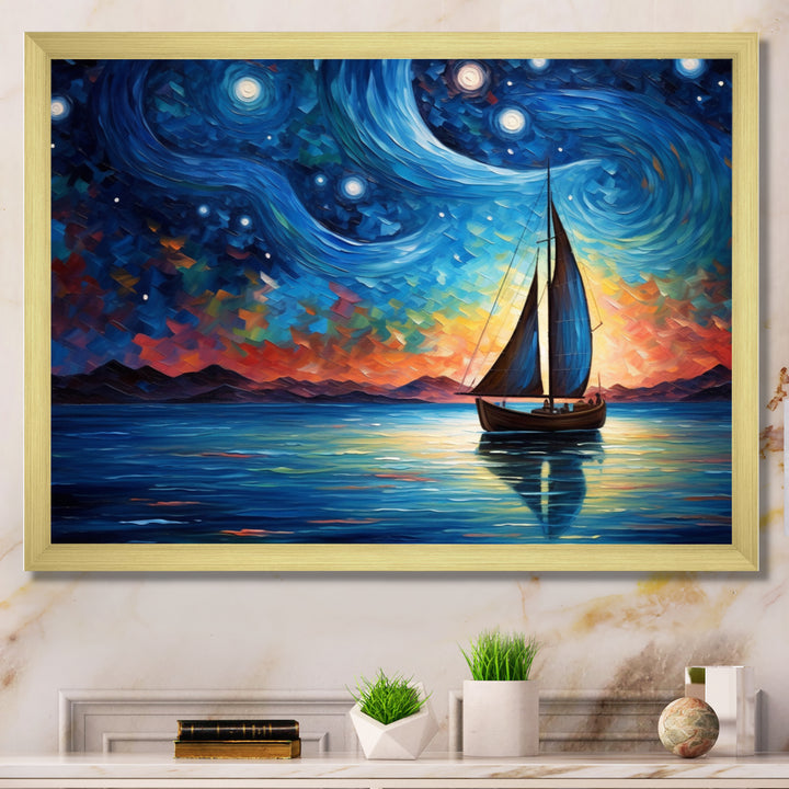 Sailboat Sailors Serenade - Boat Sailing Canvas Wall Art