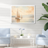 Minimalism Sailboat Serene I - Boat Sailing Canvas Wall Art