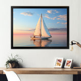 Sailboat Solitary Sail - Boat Sailing Canvas Wall Art