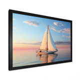 Sailboat Solitary Sail - Boat Sailing Canvas Wall Art